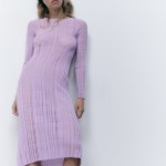 ĐẦM TUNIC VẢI XUYÊN THẤU DỆT KIM