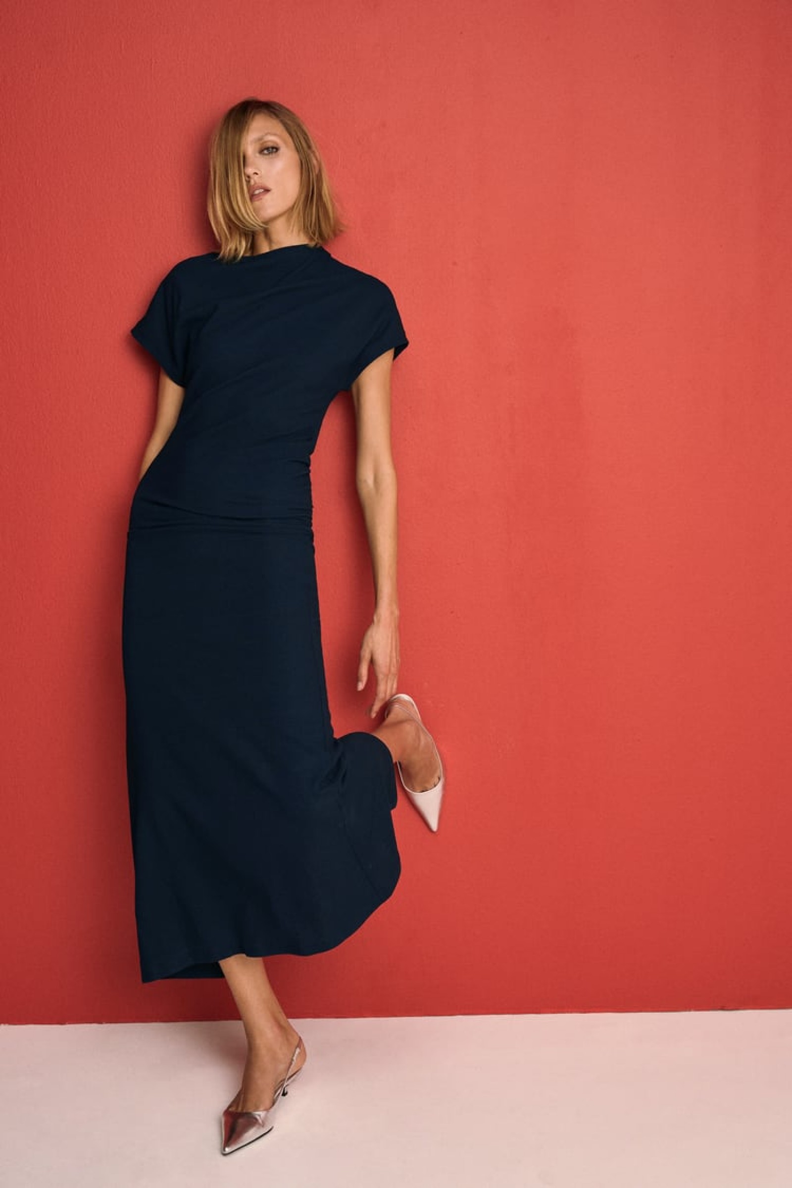 ĐẦM VẢI PHA LEN XẾP NẾP