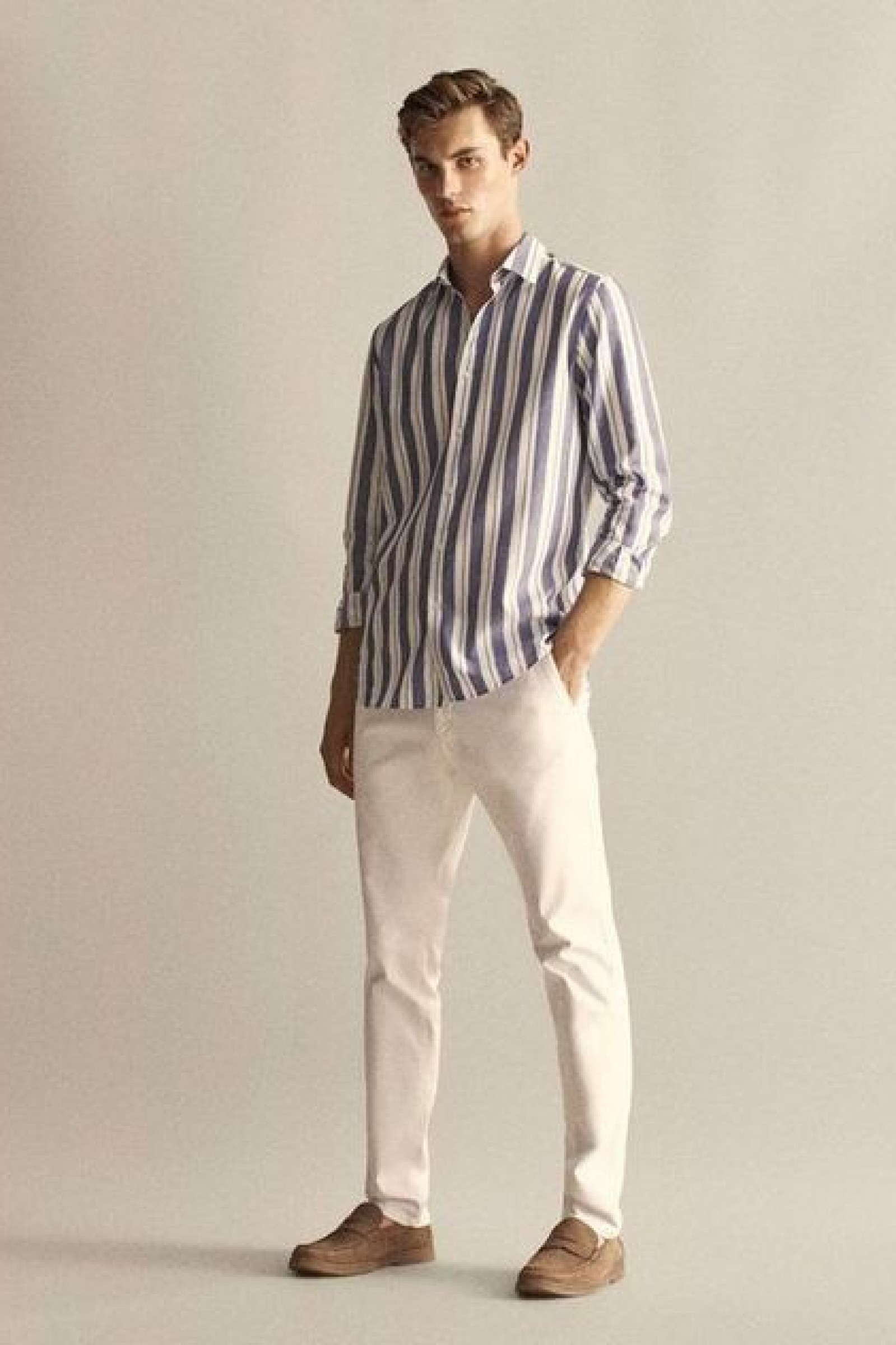 ÁO SƠ MI SỌC TAY DÀI