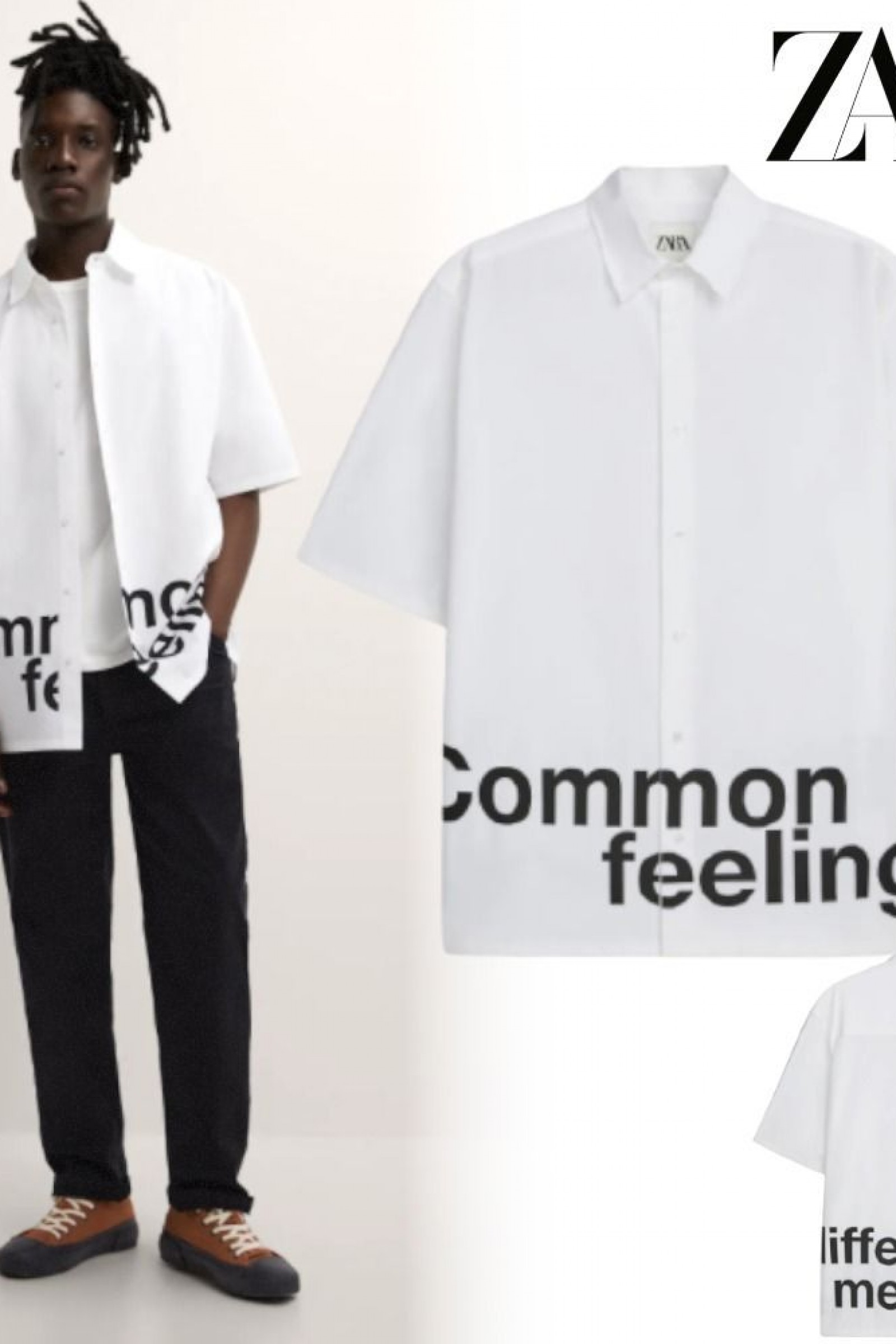 ÁO SƠ MI TRẮNG CHỮ ĐEN